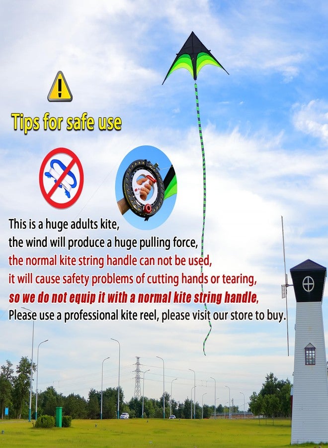 Yiranzide Large 83" Giant Delta Kite for Adults with 33ft Kite Tail, Huge Single-line Beach Kites for Adults and Teenagers - Image 4