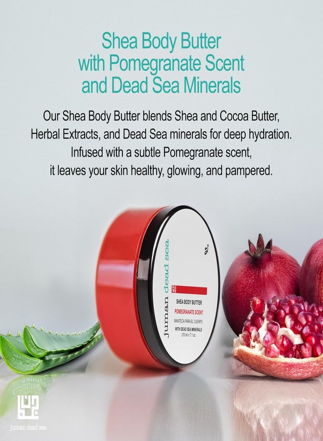 Juman Body Butter with Vitamin E | Made with Active Natural Ingredients | Nourishing Blend of Cocoa Butter | Infused with Dead Seas Minerals | Pomegranate Scented Shea Butter | 7.1oz - Image 2