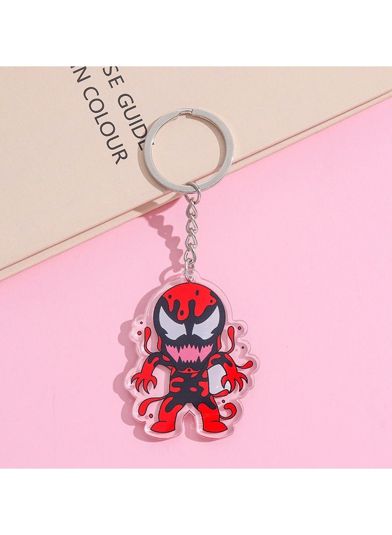 1 قطعة سلسلة مفاتيح مصنوعة من الأكريليك