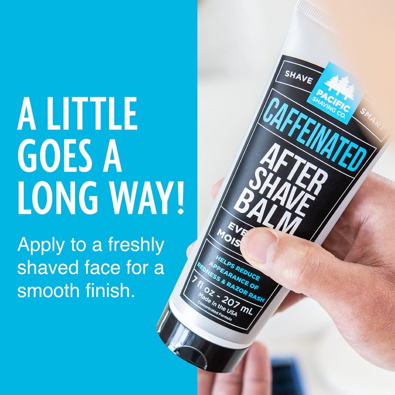 Pacific Shaving Company Caffeinated Aftershave, Men's Grooming Product - Antioxidant Daily Face Lotion + After Shave - Soothing Aloe & Spearmint Post Shave Balm for Sensitive Skin (7 Oz, 2 Pack) - Image 5