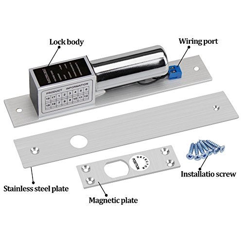 LIBO Smart Home LIBO Electric Bolt Lock 2 Wires Lines DC 12V Fail Safe Electronic Lock Normal Temperature for Glass Wooden Iron Door Access Control System - Image 2