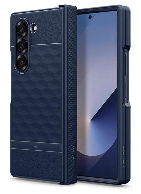 Parallax for Samsung Galaxy Z Fold 6 Case Cover (2024) with Hinge Protection - Midnight Blue