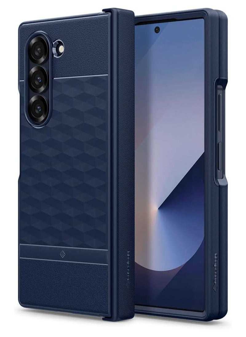 Parallax for Samsung Galaxy Z Fold 6 Case Cover (2024) with Hinge Protection - Midnight Blue