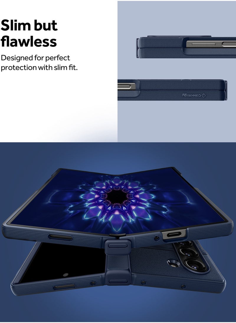 Parallax for Samsung Galaxy Z Fold 6 Case Cover (2024) with Hinge Protection - Midnight Blue