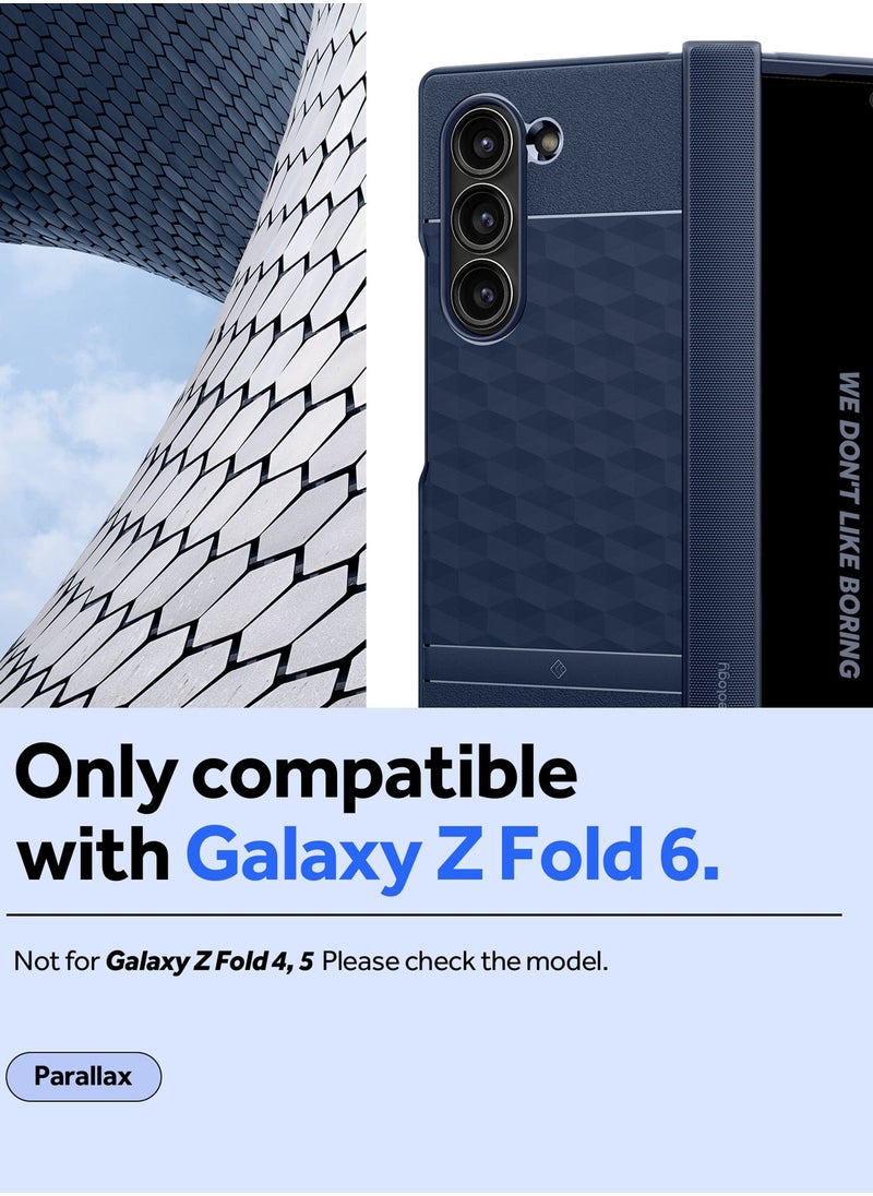 Parallax for Samsung Galaxy Z Fold 6 Case Cover (2024) with Hinge Protection - Midnight Blue