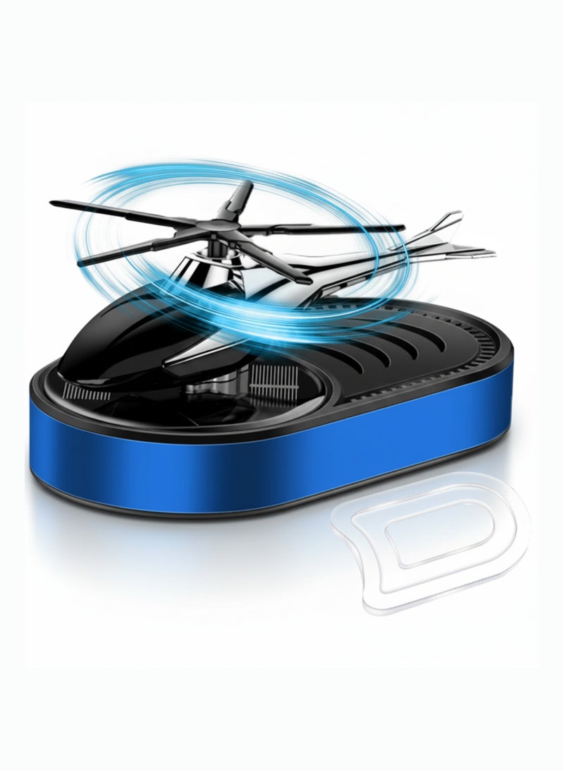 معطر جو للسيارة يعمل بالطاقة الشمسية على شكل طائرة هليكوبتر - موزع عطور للسيارة يعمل بالطاقة الشمسية، موزع زيوت عطرية، ملحقات ديكور داخلي للسيارة - Image 1