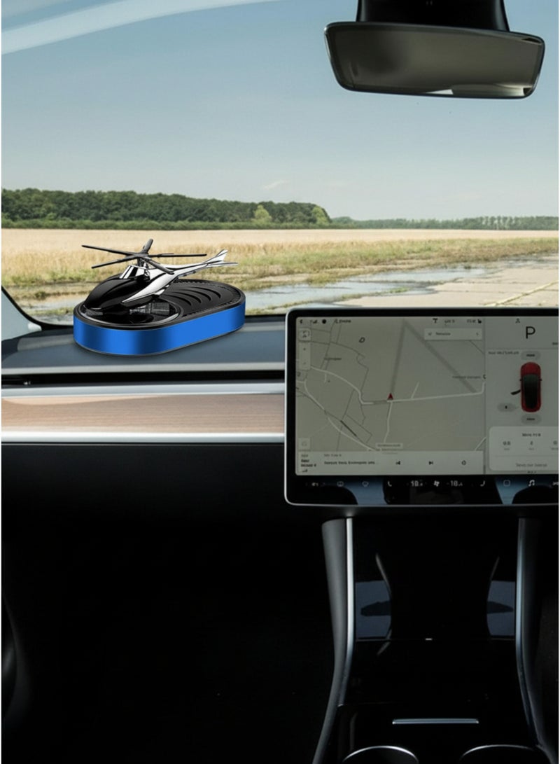 معطر جو للسيارة يعمل بالطاقة الشمسية على شكل طائرة هليكوبتر - موزع عطور للسيارة يعمل بالطاقة الشمسية، موزع زيوت عطرية، ملحقات ديكور داخلي للسيارة - Image 4