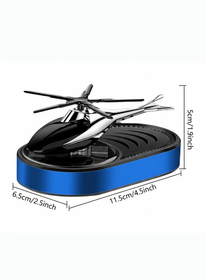 معطر جو للسيارة يعمل بالطاقة الشمسية على شكل طائرة هليكوبتر - موزع عطور للسيارة يعمل بالطاقة الشمسية، موزع زيوت عطرية، ملحقات ديكور داخلي للسيارة - Image 3