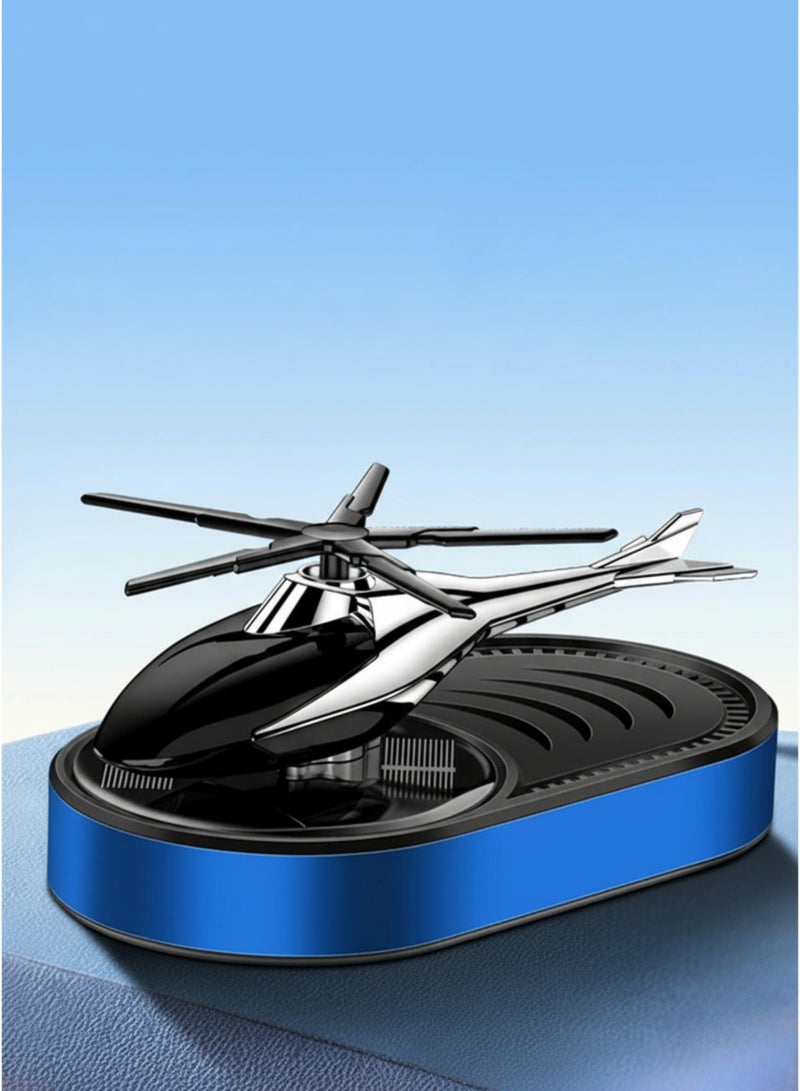 معطر جو للسيارة يعمل بالطاقة الشمسية على شكل طائرة هليكوبتر - موزع عطور للسيارة يعمل بالطاقة الشمسية، موزع زيوت عطرية، ملحقات ديكور داخلي للسيارة - Image 2