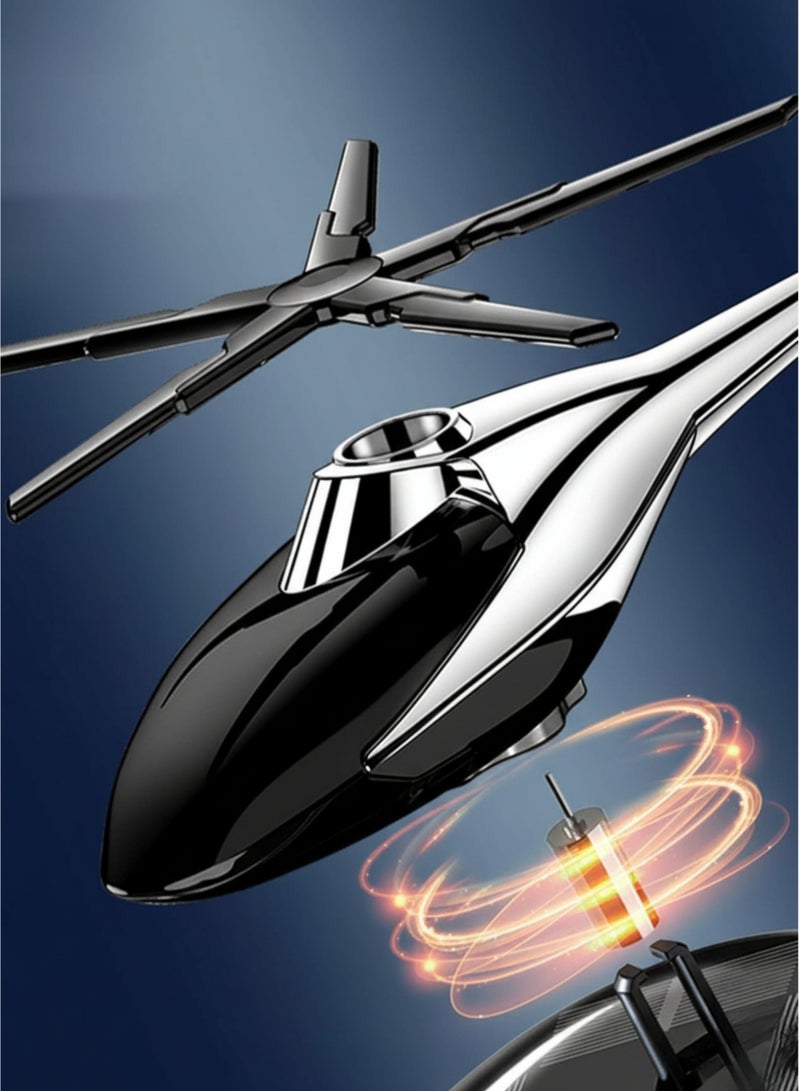 معطر جو للسيارة يعمل بالطاقة الشمسية على شكل طائرة هليكوبتر - موزع عطور للسيارة يعمل بالطاقة الشمسية، موزع زيوت عطرية، ملحقات ديكور داخلي للسيارة - Image 5