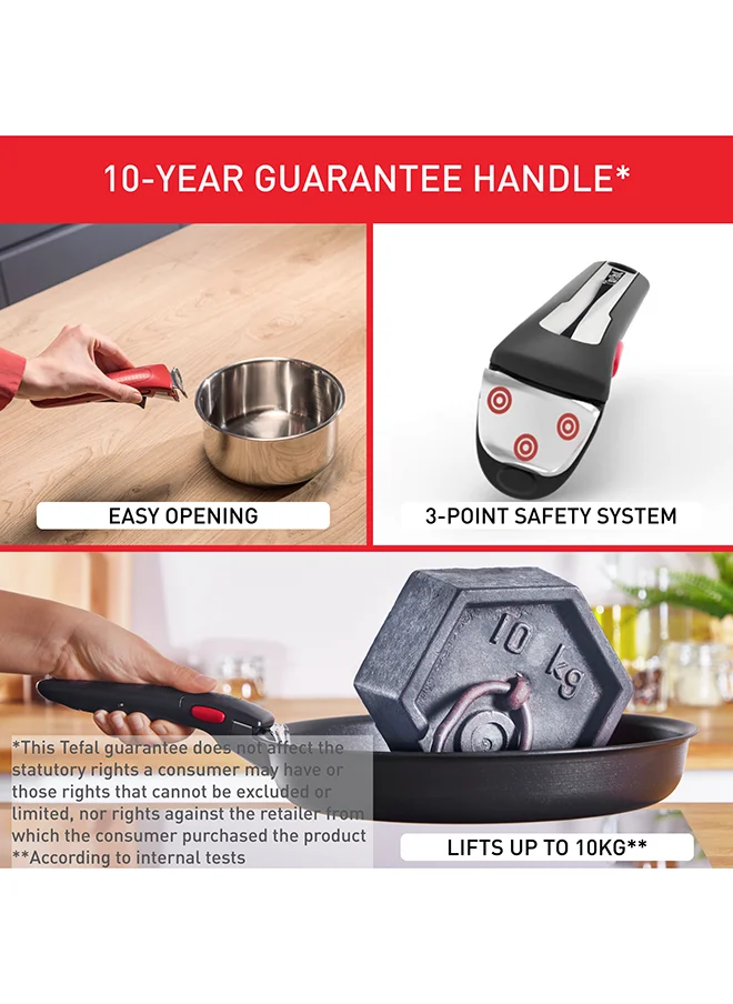Tefal TEFAL Ingenio Unlimited On | 13-Piece Cookware Set | Stackable | Non-stick Coating | Removable Handle | Induction | Made in France | 2 Years Warranty | L3959343 Black