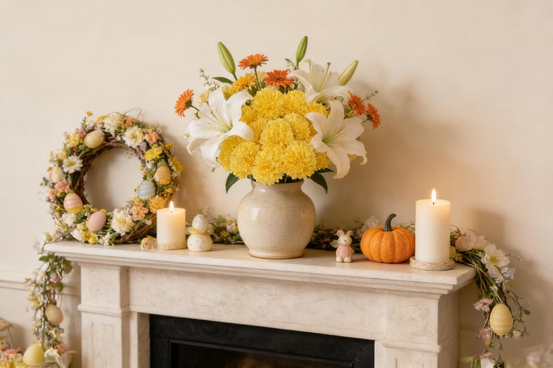 Kimura's Cabin 20pcs Fake Chrysanthemum Artificial Flowers Faux Silk Mums with Stem Balls Flowers for Vase Fillers Easter Home Table Floral Arrangements Wedding Party DIY Decoration(Yellow) - Image 4