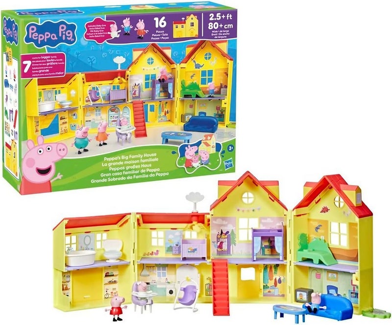 Peppa Pig Peppa's Big Family House Playset (80 cm, 16 Pieces) - Image 2