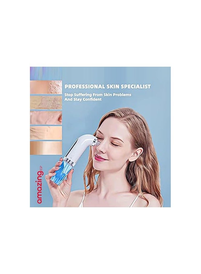 amazing.EGP Blackhead Remover Vacuum, 5 Suction Levels, 4 Probes, USB Rechargeable Pore Cleaner (White) - Image 4