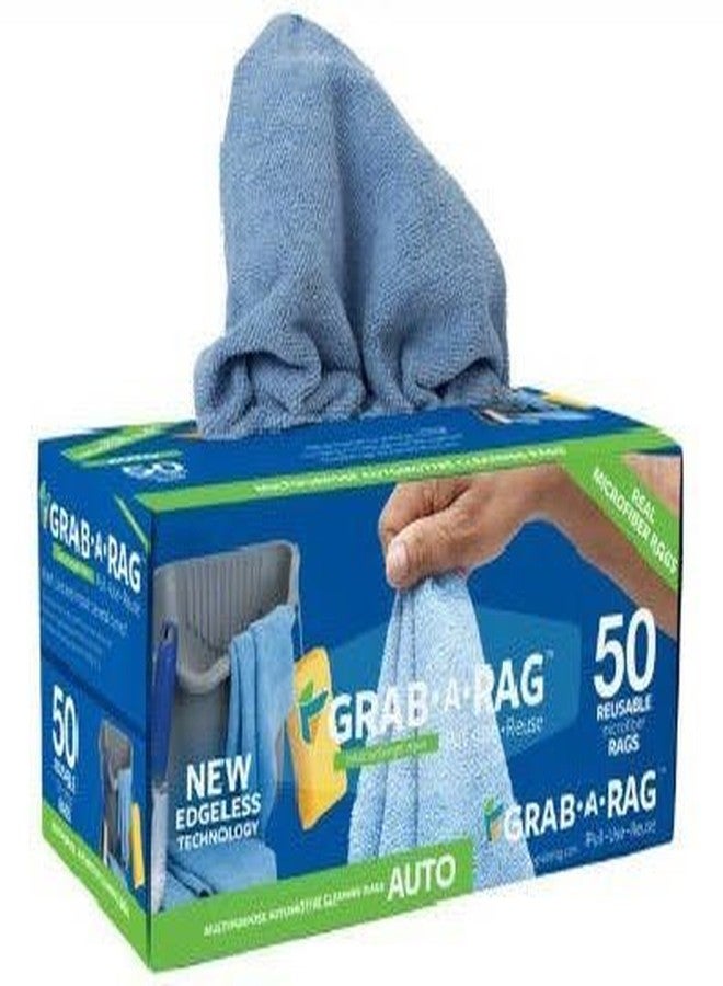 GrabaRag Grab-A-Rag | Reusable Detail Microfiber Rags - 50 Count - With Patented self dispensing box - Image 1