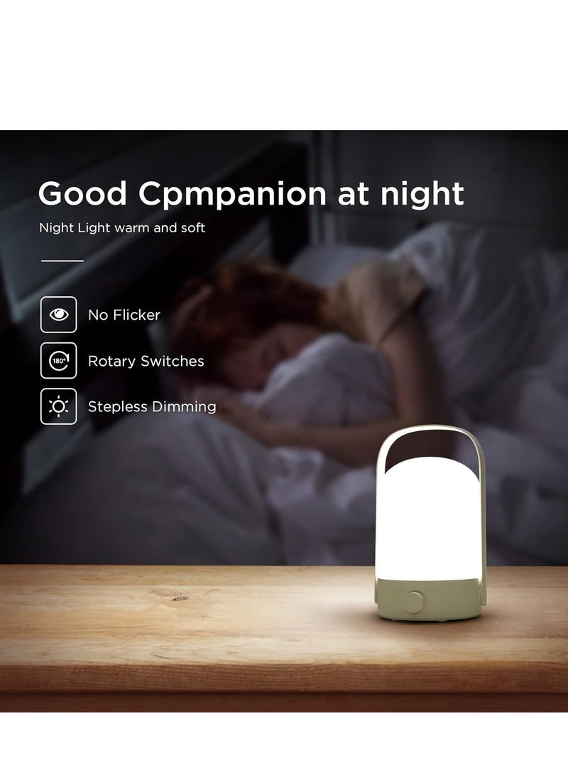 SYOSI مصباح تخييم LED، مصباح طاولة محمول لاسلكي، مصباح ليلي قابل للتعتيم 360 درجة، مصباح تخييم LED قابل لإعادة الشحن مع خطاف للقراءة في الأماكن المغلقة، والمشي لمسافات طويلة، وصيد الأسماك، والطوارئ في الهواء الطلق - Image 3