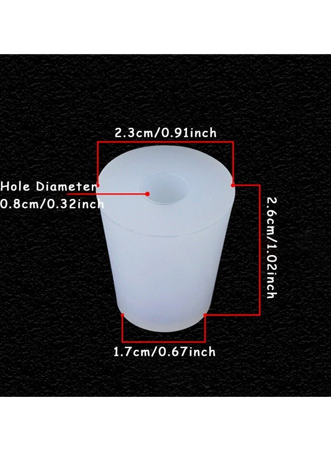Depend 3PCS Fermentation Silicone Stopper Drilled Plug With Hole For Airlock Valve Home Brew Bubbler Wine Making Rubber Stopper Replacements (#3) - Image 2