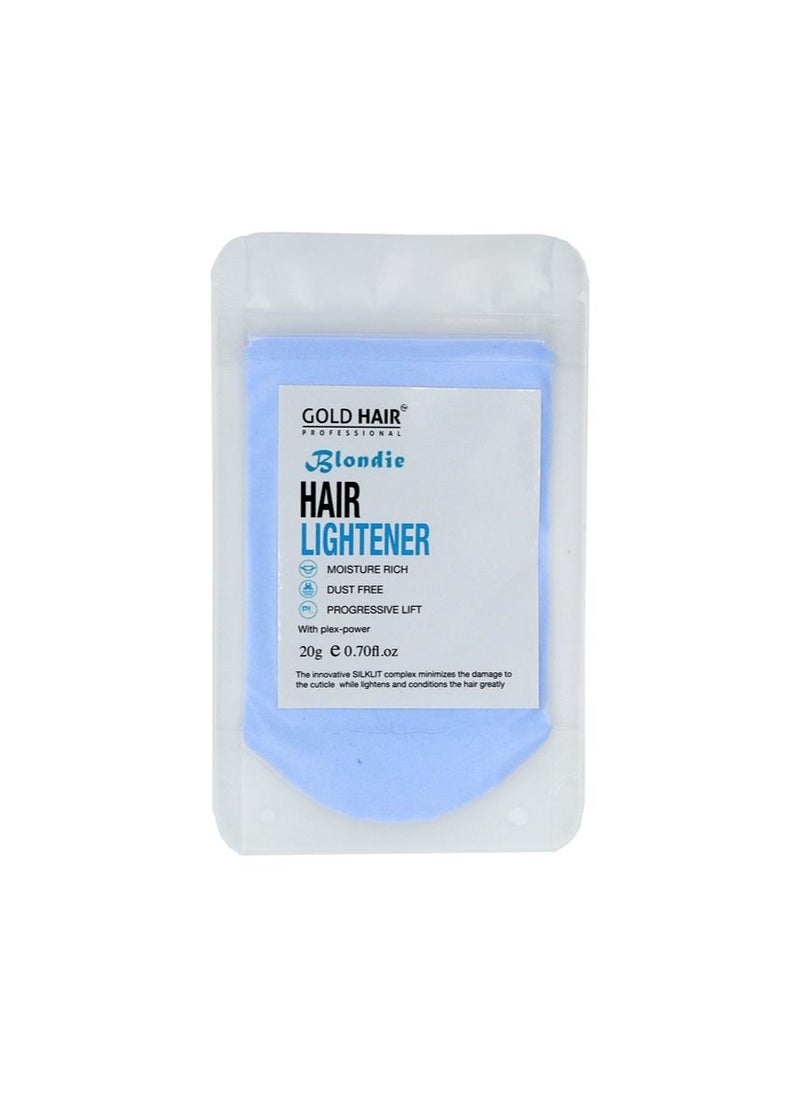GOLD HAIR Bleach Blondie Hair lightener Powder Blue 20GM 