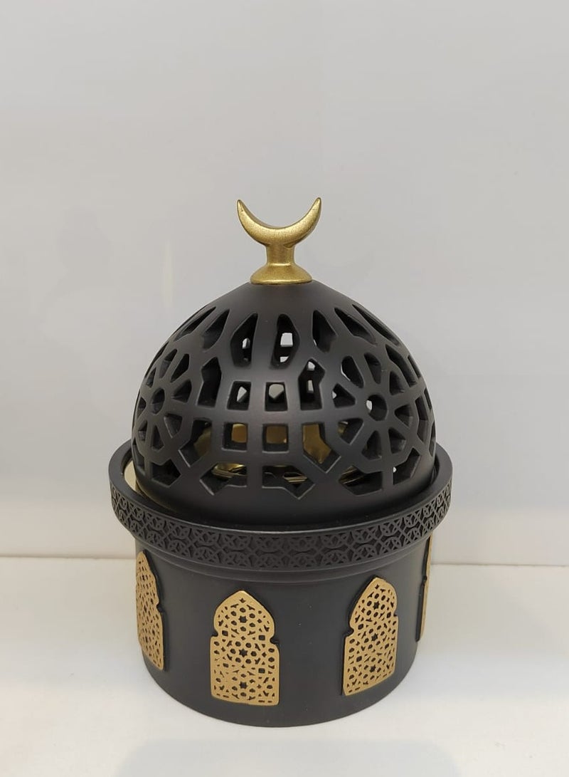 Bakhoor Burner Oud Charcoal Incense Burner Frankincense Resin Incense Burner for Yoga Spa and Aromatherapy Office Home Decor