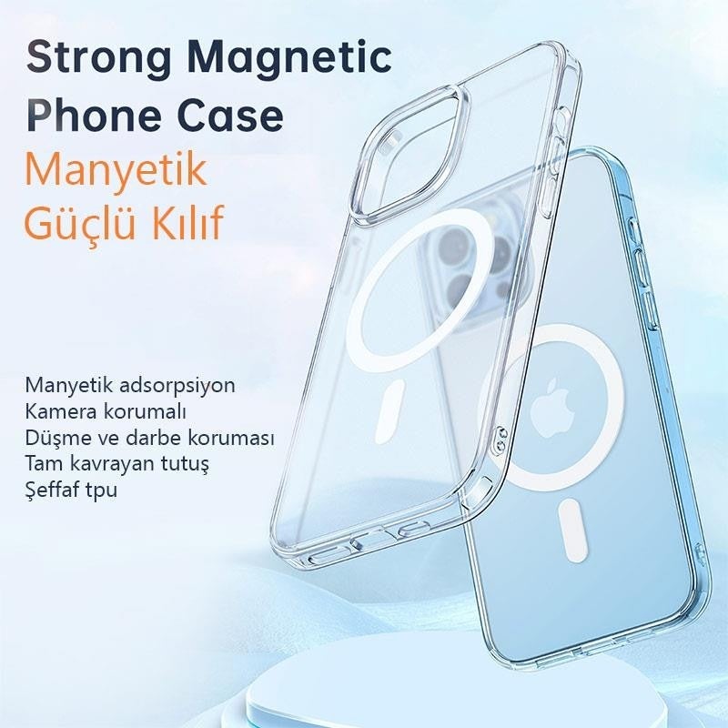 Mcdodo Apple iPhone 13 Pro Max Compatible Strong Magsafe Magnetic Transparent TPU Case 1790  - Image 2