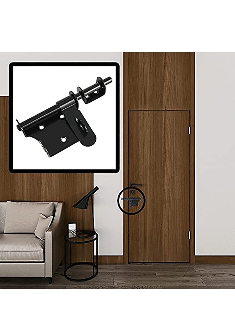 Y&D 6 Inch Heavy Duty Slide Gate Latch Bolt Safety Door Lock with Padlock Hole, Strong Barrel Bolt, Durable for Increasing Security on Garden Gates Shed Doors  - Image 3
