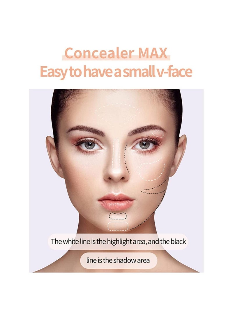 SYOSI - Highlight Contour Stick 6 Colors 2 in 1 Dualended Makeup Shading Stick MultiColor Concealer Shadow Pen 3D Body Face Brightens Shades Pencil Contour Concealer Highlighter Stick (3 Pcs) - Image 1
