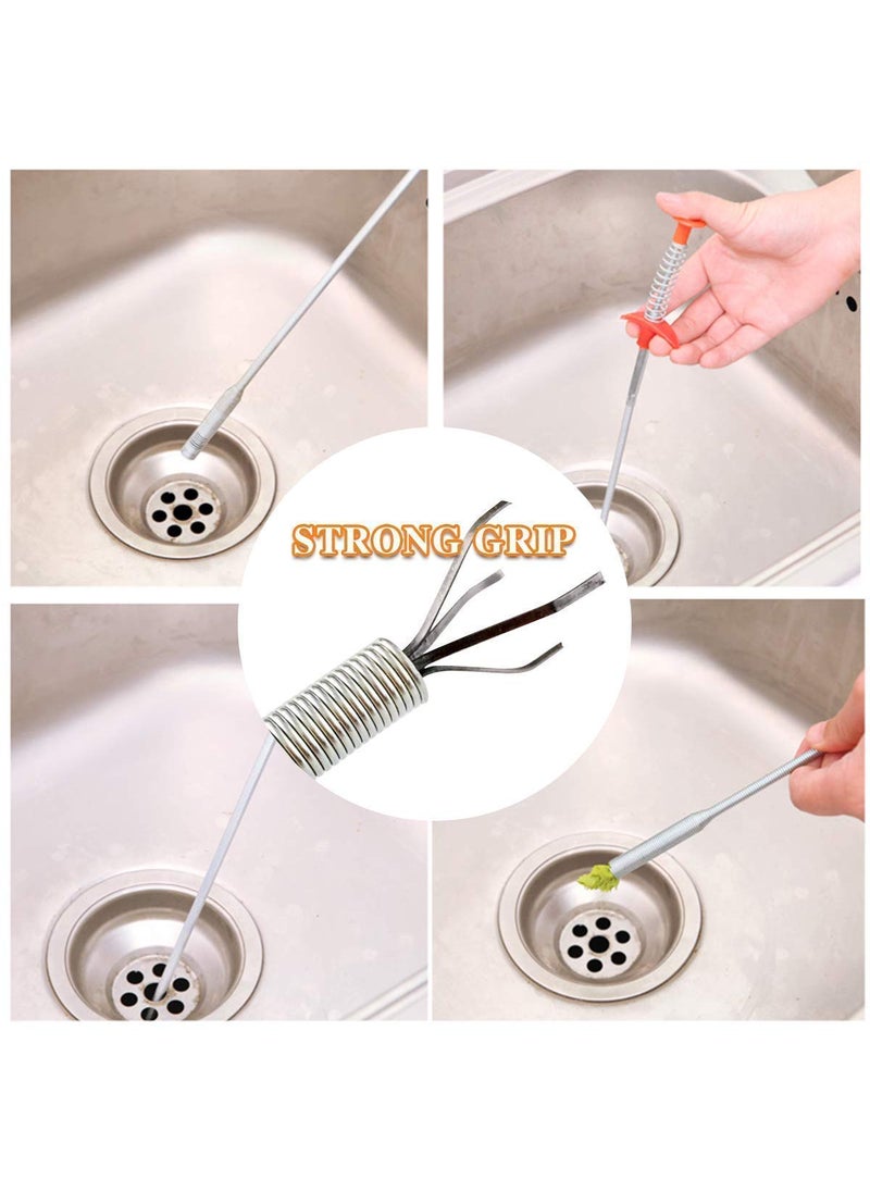 TOP SELECT TOP SELECT Wire Brush Hand Kitchen Sink Cleaning Hook Sewer Dredging Device Spring Pipe Hair Dredging Tool for Cleaning Bathrooms, Kitchen, Sinks, Tubs, and Dredging Pipe (90 cm)  - Image 3