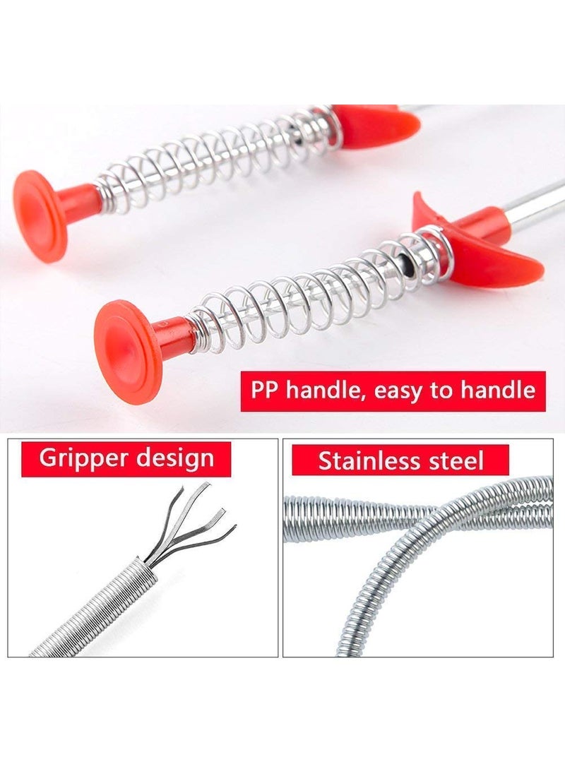 TOP SELECT TOP SELECT Wire Brush Hand Kitchen Sink Cleaning Hook Sewer Dredging Device Spring Pipe Hair Dredging Tool for Cleaning Bathrooms, Kitchen, Sinks, Tubs, and Dredging Pipe (90 cm)  - Image 2