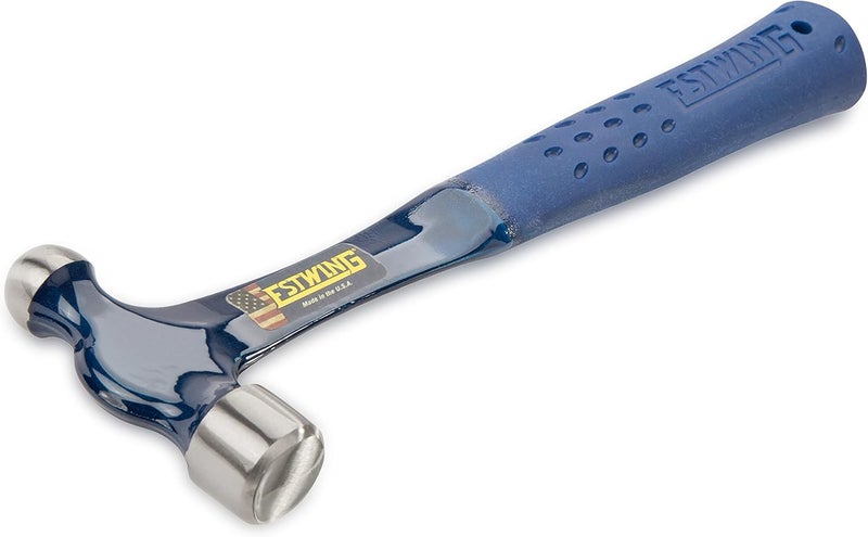 Estwing Ball Peen Hammer - 12 oz Metalworking Tool with Forged Steel Construction & Shock Reduction Grip - E3-12BP - Image 2