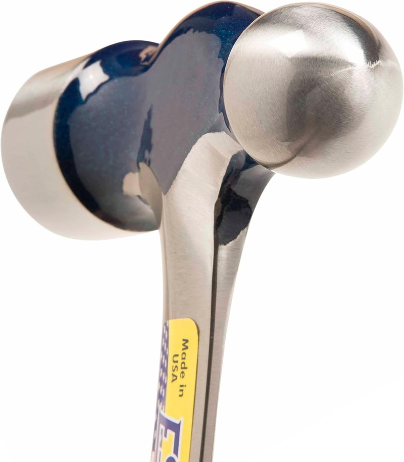 Estwing Ball Peen Hammer - 12 oz Metalworking Tool with Forged Steel Construction & Shock Reduction Grip - E3-12BP - Image 4