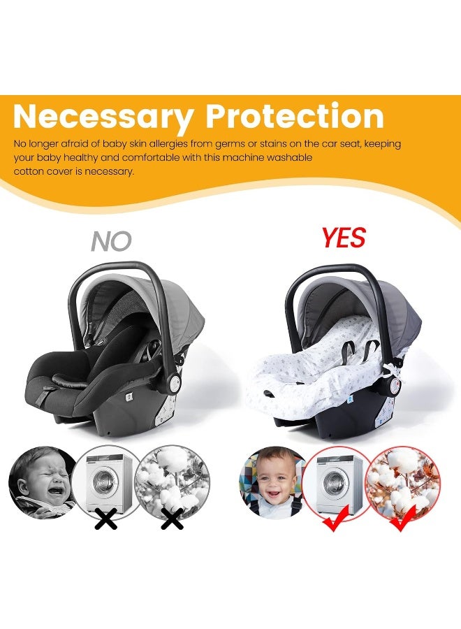 Orzbow 100% Cotton Universal Carseat Cover, Breathable, Prevents Wear & Dirt, Suitable for Car, Truck, Van, SUV, Minivan - Image 4