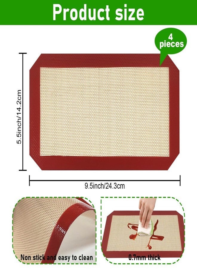YEXEXINM 4 Pack Reusable Silicone Baking Mat for Ninja ST100 and ST101 Foodi 2-in-1 Flip Toaster (9.5"L x 5.5"W) - Image 2