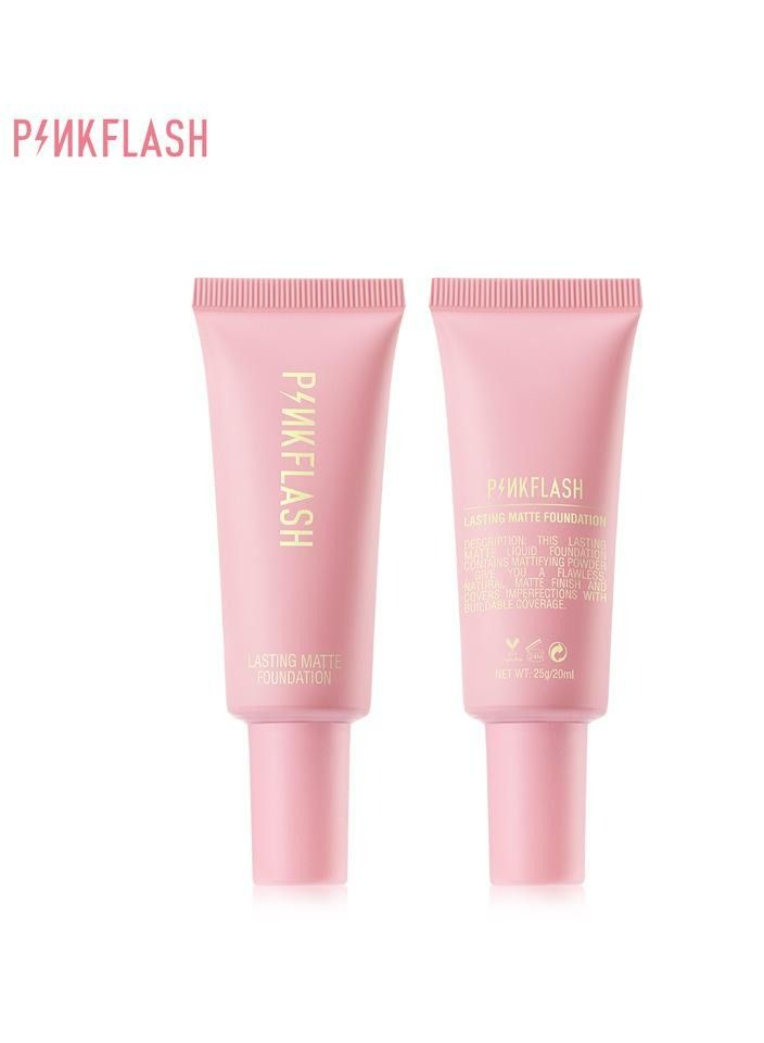 Pinkflash Full Cover Long-lasting Liquid Foundation (Medium Peach) - Image 4