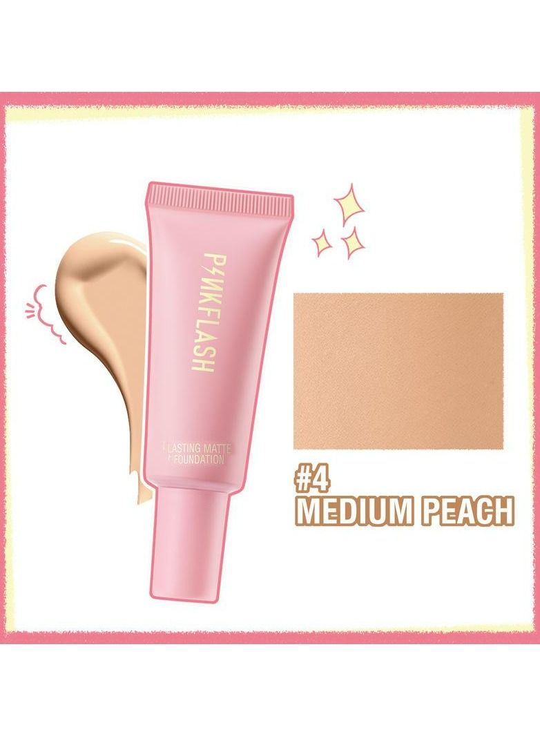 Pinkflash Full Cover Long-lasting Liquid Foundation (Medium Peach) - Image 1