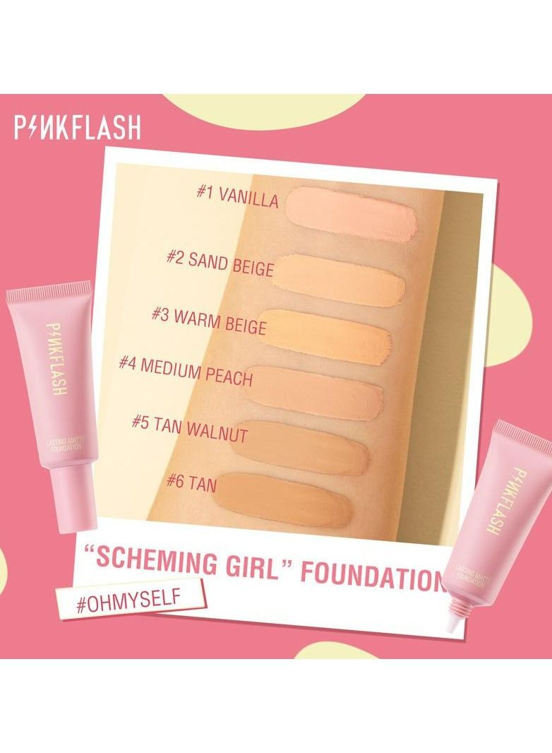 Pinkflash Full Cover Long-lasting Liquid Foundation (Medium Peach) - Image 2