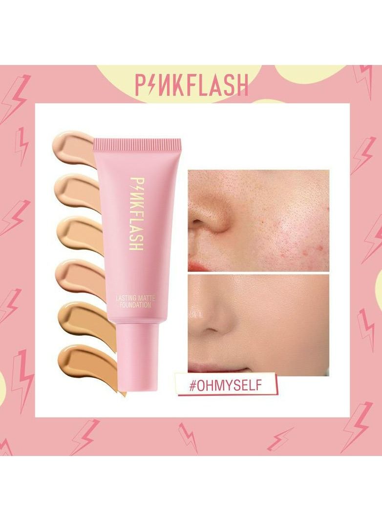 Pinkflash Full Cover Long-lasting Liquid Foundation (Medium Peach) - Image 3
