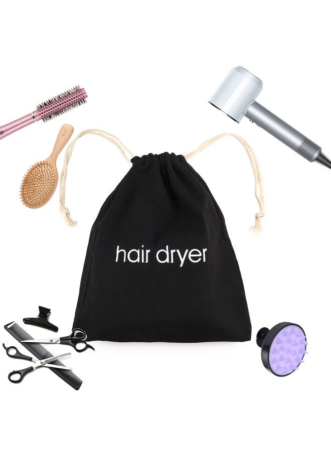 ERKXD Hair Dryer Bags Drawstring Bag Container Hairdryer Bag for travel bathroom (Light Grey) - Image 4