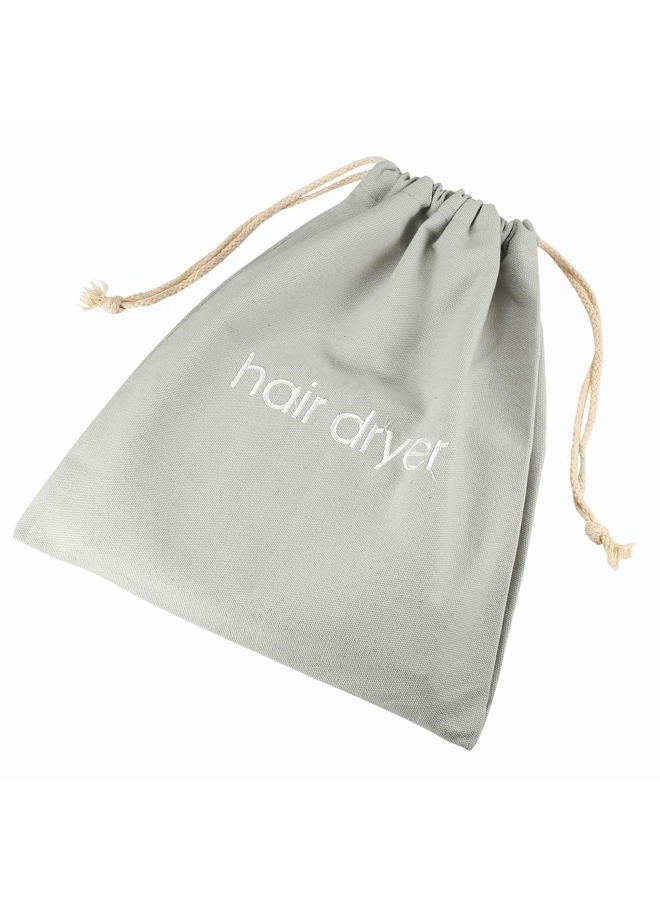 ERKXD Hair Dryer Bags Drawstring Bag Container Hairdryer Bag for travel bathroom (Light Grey) - Image 1