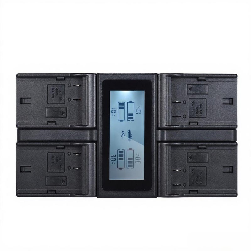 DMW-BLF19E 4-Channel LCD Digital Camera Battery Charger for Panasonic Lumix DC-GH5 DMC-GH3 DMC-GH3K DMC-GH4 DMC-GH4K