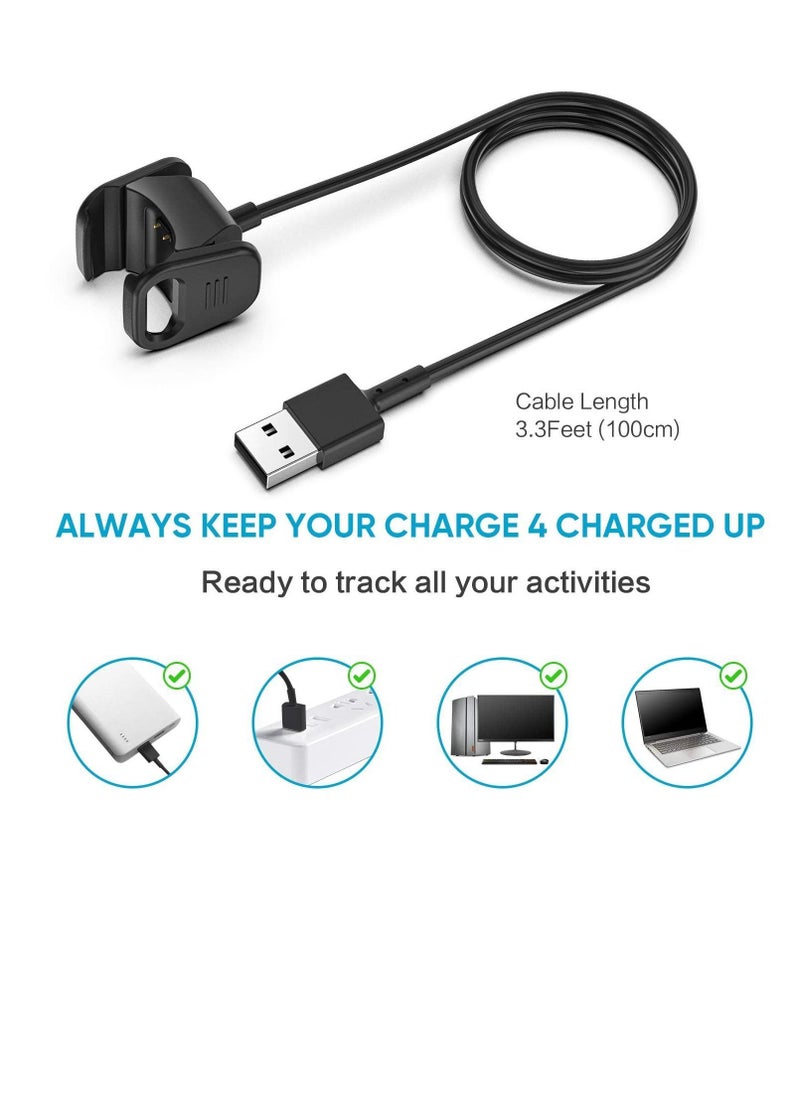 Y&D - Charger Compatible With Fitbit Charge 4 / 3, Replacement USB Charging Cable Cord, Clip Dock Accessories Adapter for 4/Charge 3 Fitness and Activity Tracker(1 Piece) - Image 1