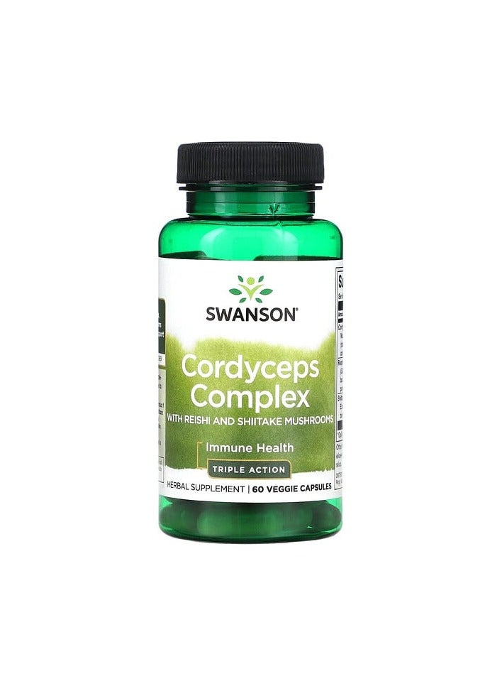 Cordyceps Complex with Reishi and Shiitake Mushrooms, 60 Veggie Capsules