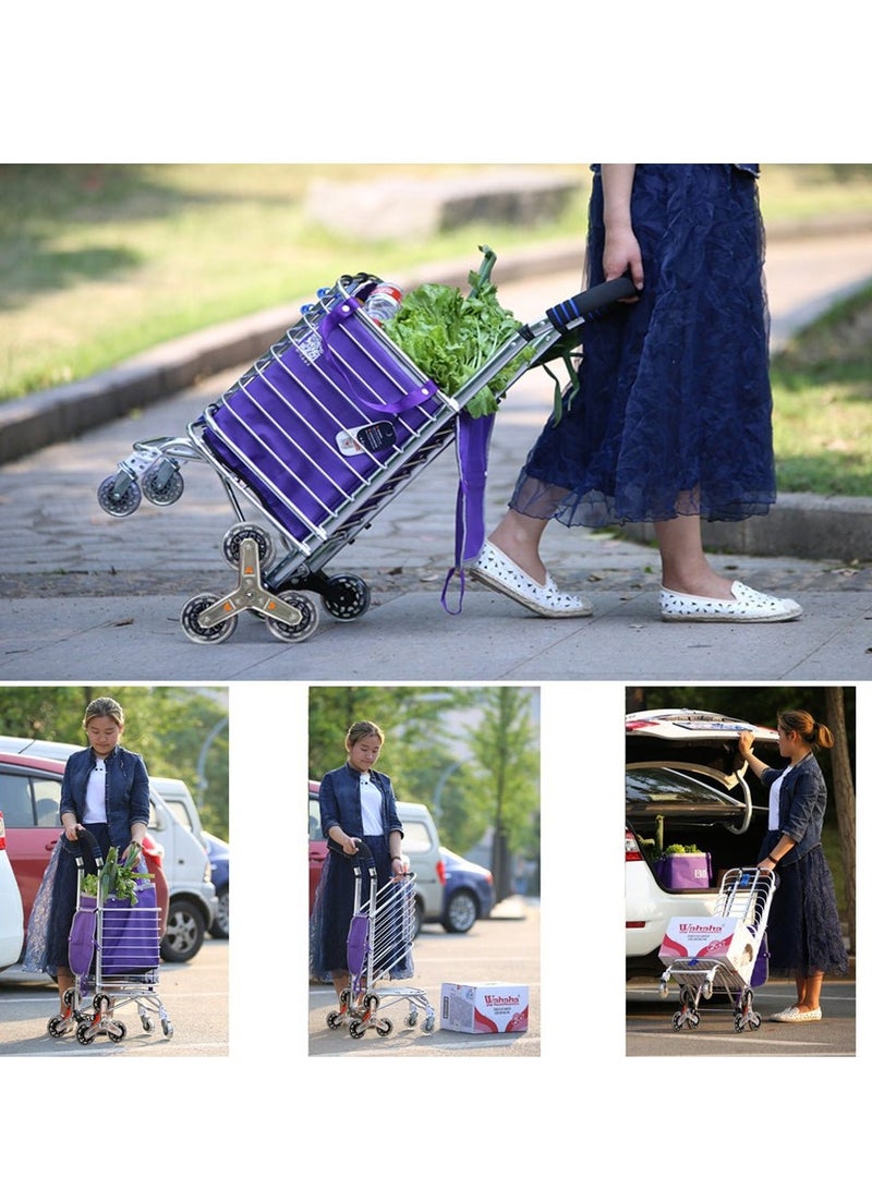 Crony 8 Wheels Dual Purpose Shopping Cart Wheels Dual Purpose Shopping Cart Lightweight Shopping Trolley Bag With Seat - Image 2