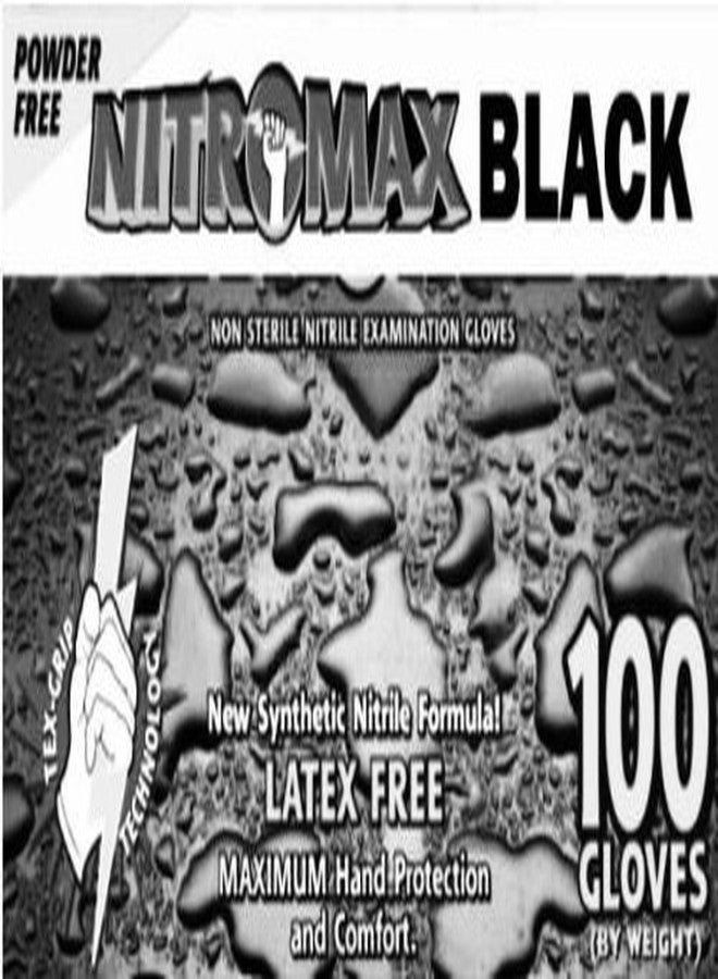 Emerald 1083-B Nitrile Exam Glove, 5ml, Black - Image 2