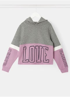 Kids Color Block Relaxed Hoodie