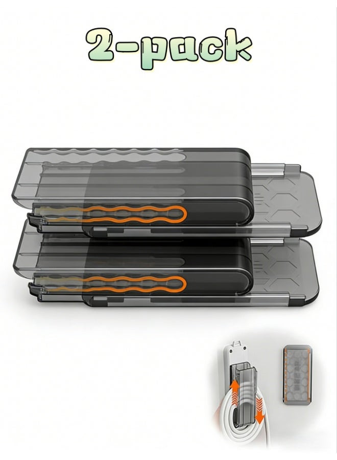 2-Pack Self Adhesive Wall Mount Power Strip Holder, Wire Storage Socket Fixer Bracket Stand, Plug in Power Fixator for Kitchen Home Office Cable Management (Gray, CX1873-gray) - Image 1