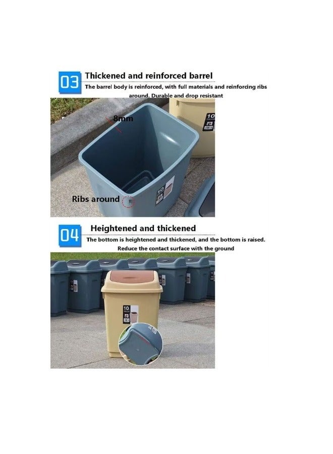ATM Premium 10-Litre Plastic Trash Bin with Durable Construction  - Image 3