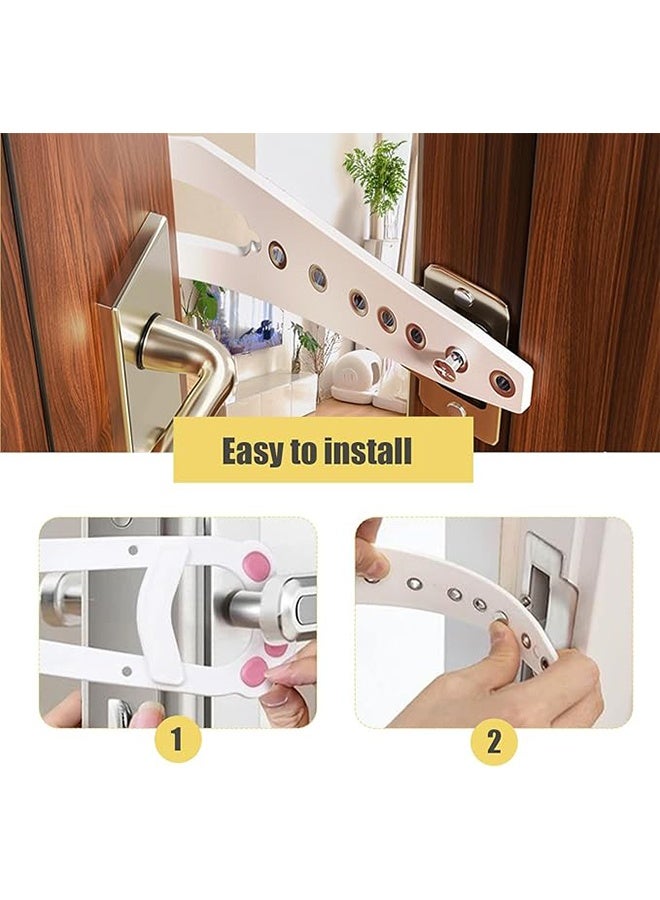 2 Pcs Cat Door Latch, Cat Door Stopper Pet Door Latch to Keep Dog Out of Litter Box and Food, Door Prop for Cat with 7 Adjustable Size, Keep Door Open - Image 5