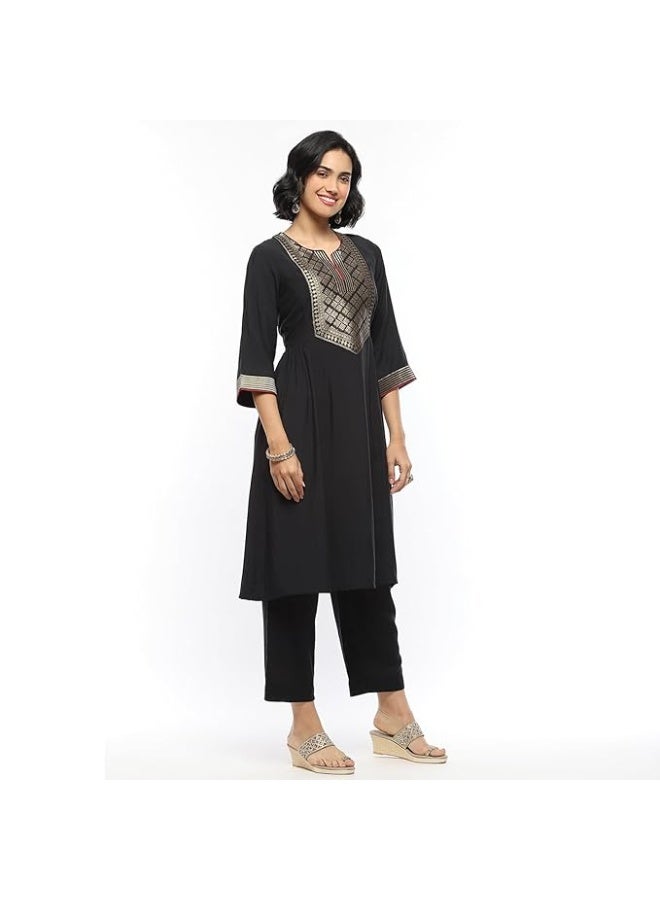 BIBA Women MODAL KURTA  WITH PANT AND DUPATTA S - Image 4