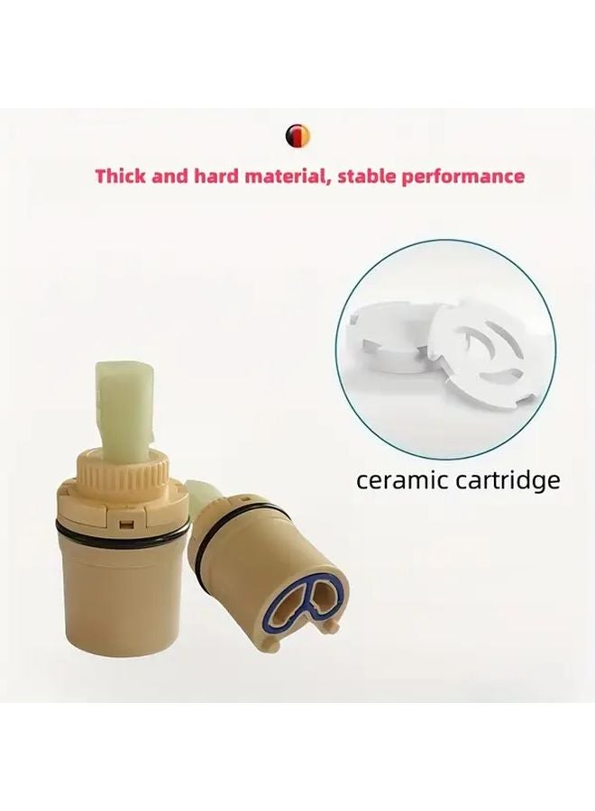 25 Valve Core 2pcs Ceramic Plastic Hot Cold Water Faucet Cartridge Leak Proof - Image 4
