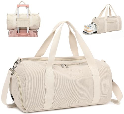 BTOOP Duffle Bag for Gym Sports Women Girls Workout Travel Bag Weekender with Shoe Compartment and Wet Pocket - Image 1